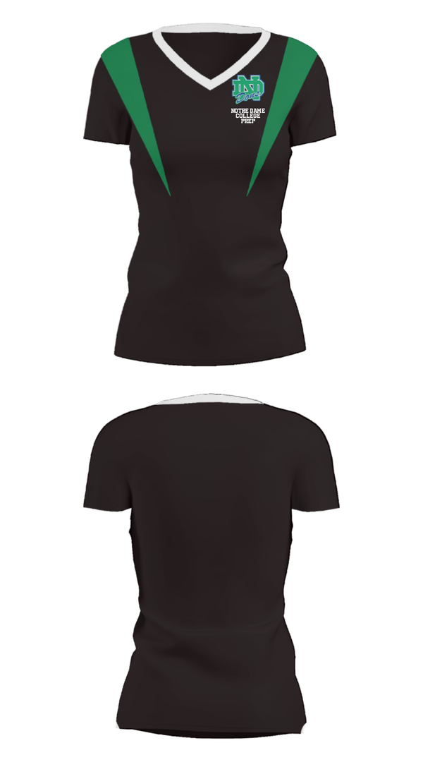 Women's Short Sleeve Vneck Shirt, Notre Dame College Prep, Spirit Store, Teamtime, Team time, sublimation, custom sports apparel, team uniforms, spirit wear, spiritwear, sports uniforms, custom shirts, team store, custom team store, fundraiser sports, apparel fundraiser
