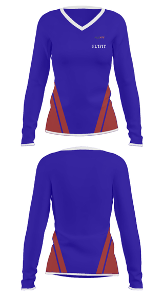 Women's Long Sleeve Vneck Shirt, FlyFit, , Teamtime, Team time, sublimation, custom sports apparel, team uniforms, spirit wear, spiritwear, sports uniforms, custom shirts, team store, custom team store, fundraiser sports, apparel fundraiser