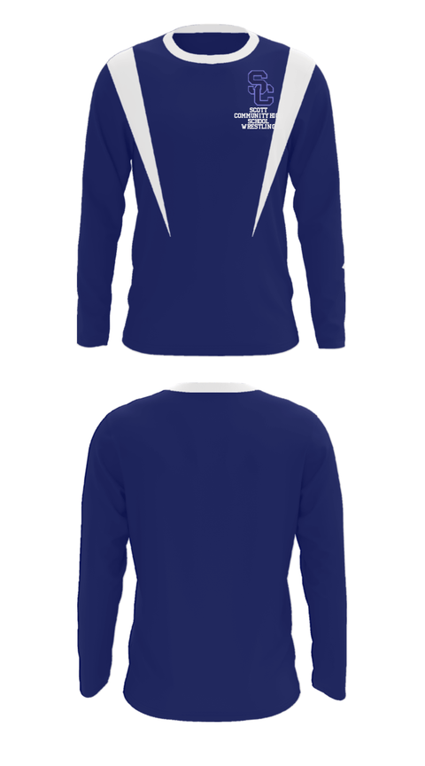 Long Sleeve Performance Shirt, Scott Community High School Wrestling, Wrestling, Teamtime, Team time, sublimation, custom sports apparel, team uniforms, spirit wear, spiritwear, sports uniforms, custom shirts, team store, custom team store, fundraiser sports, apparel fundraiser