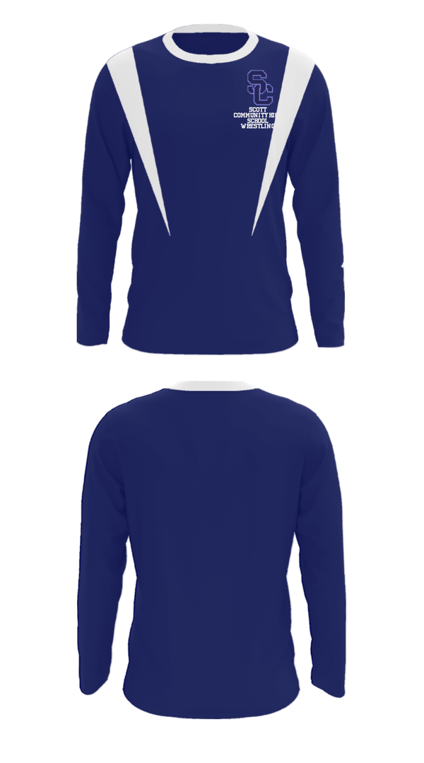 Long Sleeve Performance Shirt, Scott Community High School Wrestling, Wrestling, Teamtime, Team time, sublimation, custom sports apparel, team uniforms, spirit wear, spiritwear, sports uniforms, custom shirts, team store, custom team store, fundraiser sports, apparel fundraiser