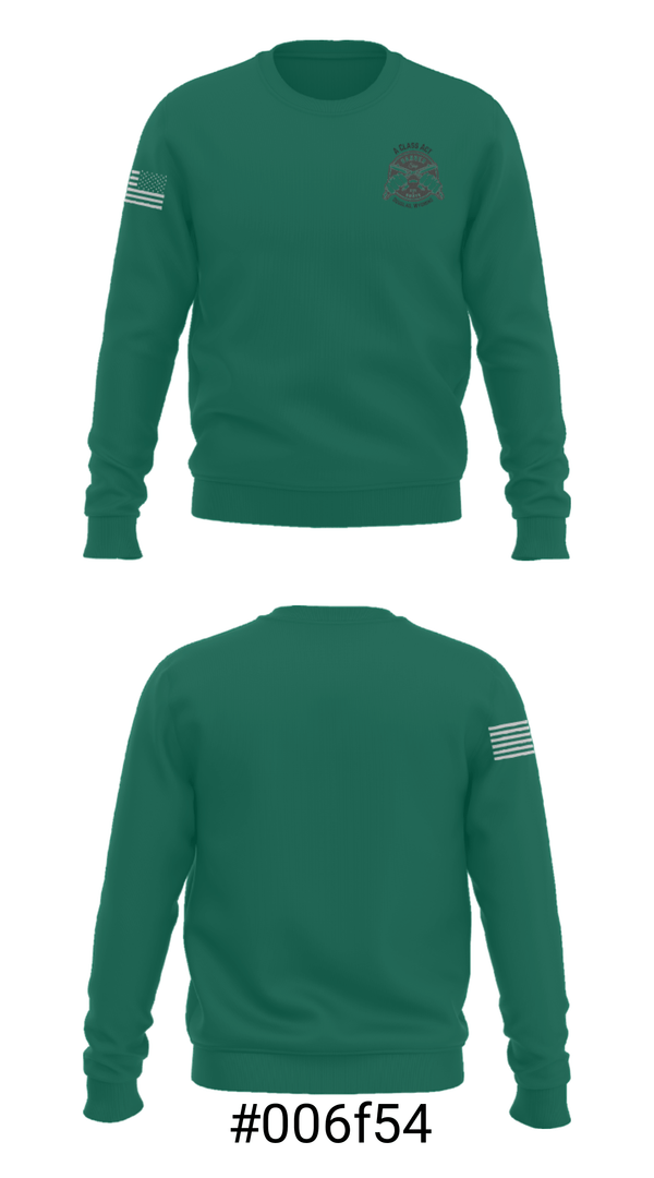 Crew Neck Sweatshirt, A class act barbershop, , Teamtime, Team time, sublimation, custom sports apparel, team uniforms, spirit wear, spiritwear, sports uniforms, custom shirts, team store, custom team store, fundraiser sports, apparel fundraiser