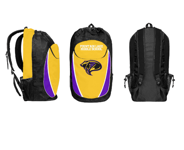 Gear Bag, Fountain Lake Middle School, Spirit Store, Teamtime, Team time, sublimation, custom sports apparel, team uniforms, spirit wear, spiritwear, sports uniforms, custom shirts, team store, custom team store, fundraiser sports, apparel fundraiser