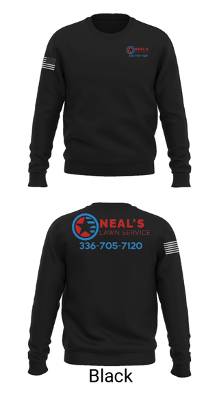 Crew Neck Sweatshirt, Neal's Lawn Service, , Teamtime, Team time, sublimation, custom sports apparel, team uniforms, spirit wear, spiritwear, sports uniforms, custom shirts, team store, custom team store, fundraiser sports, apparel fundraiser