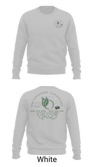 Crew Neck Sweatshirt, M&J GREENERY LANDSCAPE, , Teamtime, Team time, sublimation, custom sports apparel, team uniforms, spirit wear, spiritwear, sports uniforms, custom shirts, team store, custom team store, fundraiser sports, apparel fundraiser
