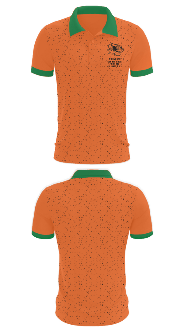 Short Sleeve Performance Polo, Thompson Junior High School Basketball, Women's Basketball, Teamtime, Team time, sublimation, custom sports apparel, team uniforms, spirit wear, spiritwear, sports uniforms, custom shirts, team store, custom team store, fundraiser sports, apparel fundraiser
