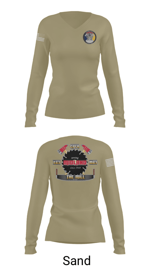 Women's Long Sleeve Vneck Shirt, Hazmat 63 C, Fire Department, Teamtime, Team time, sublimation, custom sports apparel, team uniforms, spirit wear, spiritwear, sports uniforms, custom shirts, team store, custom team store, fundraiser sports, apparel fundraiser