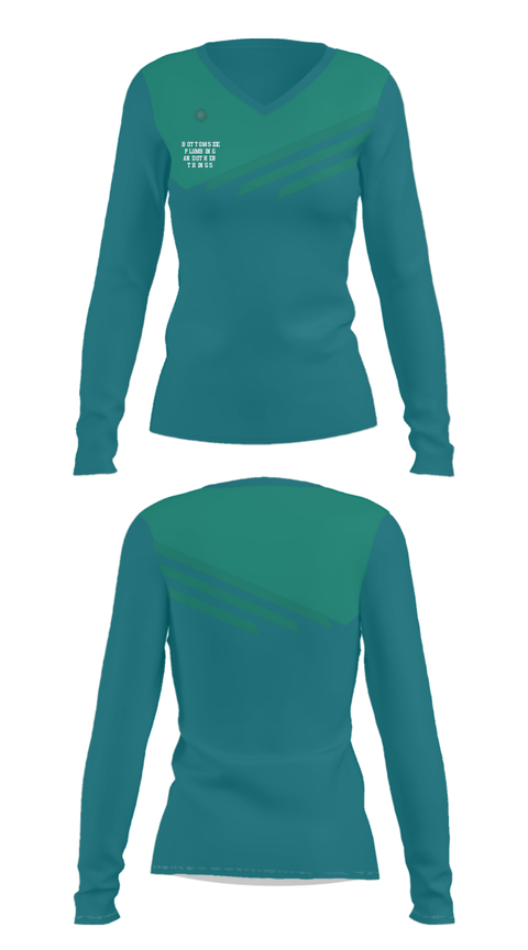 Women's Long Sleeve Vneck Shirt, Bottom Side Plumbing and other things, , Teamtime, Team time, sublimation, custom sports apparel, team uniforms, spirit wear, spiritwear, sports uniforms, custom shirts, team store, custom team store, fundraiser sports, apparel fundraiser