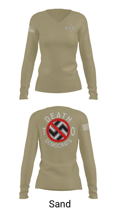 Women's Long Sleeve Vneck Shirt, D.2.D, Police, Teamtime, Team time, sublimation, custom sports apparel, team uniforms, spirit wear, spiritwear, sports uniforms, custom shirts, team store, custom team store, fundraiser sports, apparel fundraiser