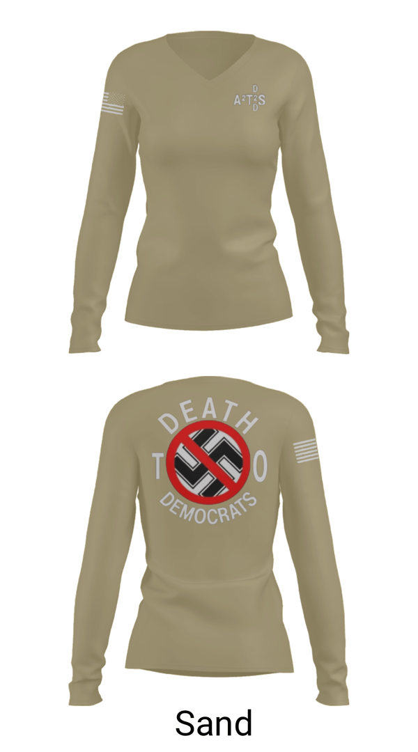 Women's Long Sleeve Vneck Shirt, D.2.D, Police, Teamtime, Team time, sublimation, custom sports apparel, team uniforms, spirit wear, spiritwear, sports uniforms, custom shirts, team store, custom team store, fundraiser sports, apparel fundraiser