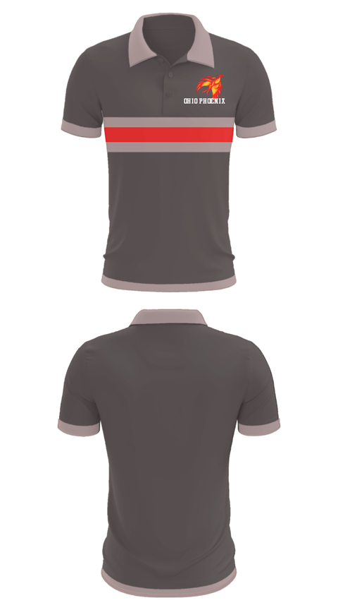 Short Sleeve Performance Polo, Ohio Phoenix, Women's Basketball, Teamtime, Team time, sublimation, custom sports apparel, team uniforms, spirit wear, spiritwear, sports uniforms, custom shirts, team store, custom team store, fundraiser sports, apparel fundraiser