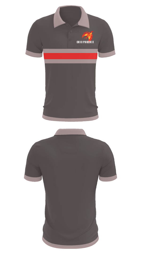 Short Sleeve Performance Polo, Ohio Phoenix, Women's Basketball, Teamtime, Team time, sublimation, custom sports apparel, team uniforms, spirit wear, spiritwear, sports uniforms, custom shirts, team store, custom team store, fundraiser sports, apparel fundraiser