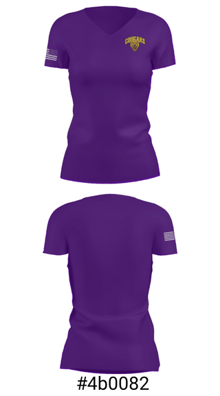 Women's Short Sleeve Vneck Shirt, Rosa Parks Middle School, Spirit Store, Teamtime, Team time, sublimation, custom sports apparel, team uniforms, spirit wear, spiritwear, sports uniforms, custom shirts, team store, custom team store, fundraiser sports, apparel fundraiser