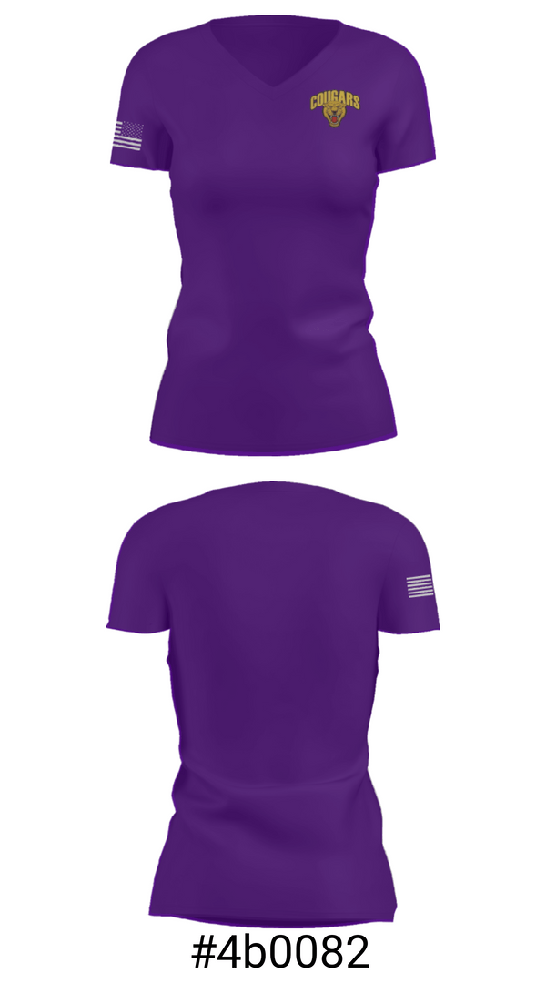 Women's Short Sleeve Vneck Shirt, Rosa Parks Middle School, Spirit Store, Teamtime, Team time, sublimation, custom sports apparel, team uniforms, spirit wear, spiritwear, sports uniforms, custom shirts, team store, custom team store, fundraiser sports, apparel fundraiser