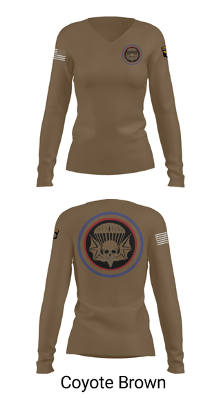Women's Long Sleeve Vneck Shirt, , Army, Teamtime, Team time, sublimation, custom sports apparel, team uniforms, spirit wear, spiritwear, sports uniforms, custom shirts, team store, custom team store, fundraiser sports, apparel fundraiser