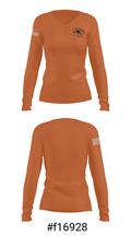 Thompson Junior High School Basketball 26993562 Women's Long Sleeve V-neck Shirt - 20