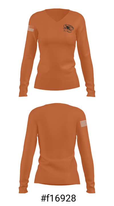 Thompson Junior High School Basketball 26993562 Women's Long Sleeve V-neck Shirt - 20
