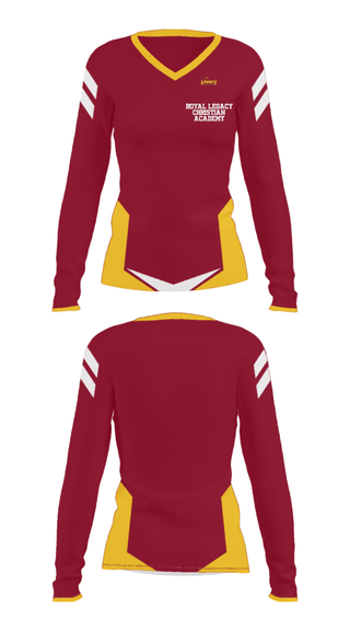 Women's Long Sleeve Vneck Shirt, Royal Legacy Christian Academy, Spirit Store, Teamtime, Team time, sublimation, custom sports apparel, team uniforms, spirit wear, spiritwear, sports uniforms, custom shirts, team store, custom team store, fundraiser sports, apparel fundraiser
