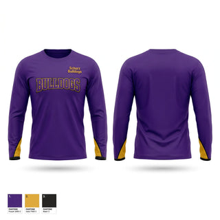 Long Sleeve Performance Shirt, Schurz Bulldogs, Baseball, Teamtime, Team time, sublimation, custom sports apparel, team uniforms, spirit wear, spiritwear, sports uniforms, custom shirts, team store, custom team store, fundraiser sports, apparel fundraiser