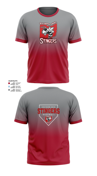 Short Sleeve Performance Shirt, Southern Ohio Stingers, Baseball, Teamtime, Team time, sublimation, custom sports apparel, team uniforms, spirit wear, spiritwear, sports uniforms, custom shirts, team store, custom team store, fundraiser sports, apparel fundraiser
