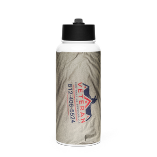 Veteran Contracting Servíces 25435107 Stainless Steel Water Bottle with a Straw Lid