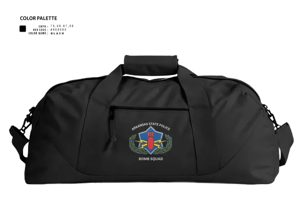 Duffle Bag, Arkansas State Police Bomb Squad, , Teamtime, Team time, sublimation, custom sports apparel, team uniforms, spirit wear, spiritwear, sports uniforms, custom shirts, team store, custom team store, fundraiser sports, apparel fundraiser