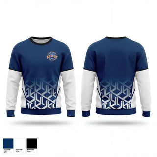 Crew Neck Sweatshirt, Astros, Baseball, Teamtime, Team time, sublimation, custom sports apparel, team uniforms, spirit wear, spiritwear, sports uniforms, custom shirts, team store, custom team store, fundraiser sports, apparel fundraiser