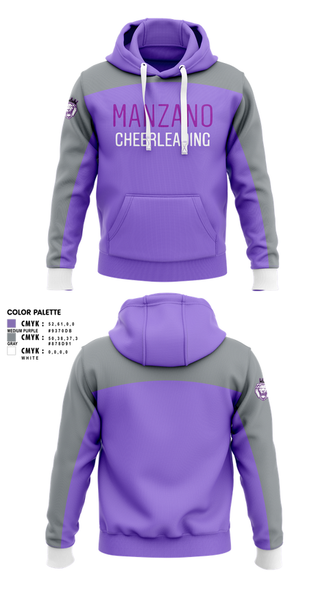 Hoodie, Manzano Monarchs, Cheer, Teamtime, Team time, sublimation, custom sports apparel, team uniforms, spirit wear, spiritwear, sports uniforms, custom shirts, team store, custom team store, fundraiser sports, apparel fundraiser