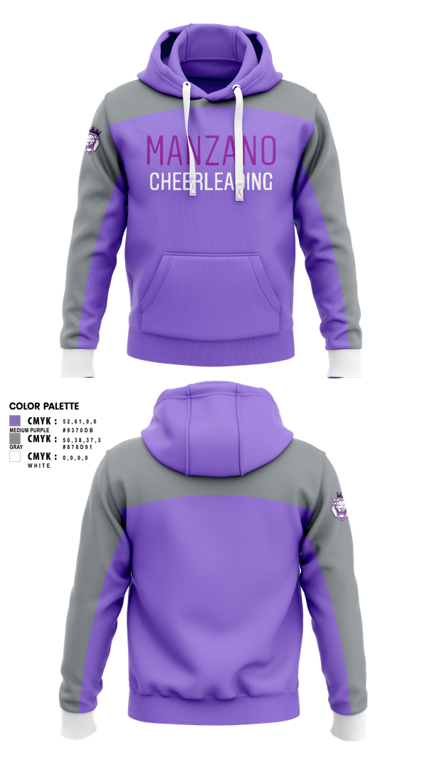 Hoodie, Manzano Monarchs, Cheer, Teamtime, Team time, sublimation, custom sports apparel, team uniforms, spirit wear, spiritwear, sports uniforms, custom shirts, team store, custom team store, fundraiser sports, apparel fundraiser
