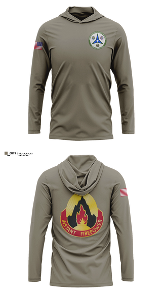 Long Sleeve hooded sunshirt, 38th RSG, Army, Teamtime, Team time, sublimation, custom sports apparel, team uniforms, spirit wear, spiritwear, sports uniforms, custom shirts, team store, custom team store, fundraiser sports, apparel fundraiser