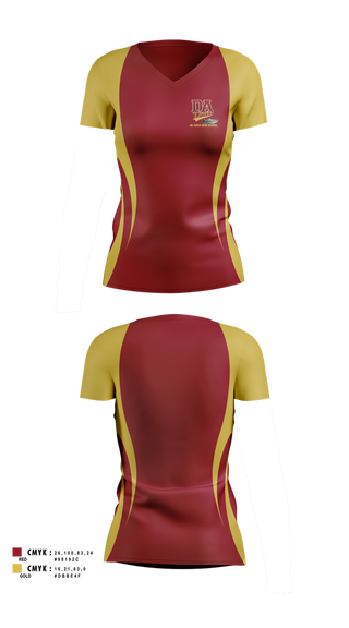 Womens Short Sleeve Vneck Shirt, De Anza High School, Spirit Store, Teamtime, Team time, sublimation, custom sports apparel, team uniforms, spirit wear, spiritwear, sports uniforms, custom shirts, team store, custom team store, fundraiser sports, apparel fundraiser