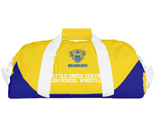 Duffle Bag, Battle Creek Central High School Wrestling, Wrestling, Teamtime, Team time, sublimation, custom sports apparel, team uniforms, spirit wear, spiritwear, sports uniforms, custom shirts, team store, custom team store, fundraiser sports, apparel fundraiser