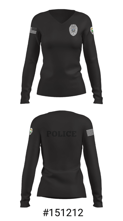 TAYLORSVILLE POLICE DEPARTMENT 5910107 Women's Long Sleeve V-neck Shirt - 7