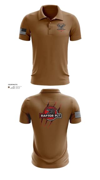 Short Sleeve Performance Polo, Raptor Platoon, 4-9 CAV, , Teamtime, Team time, sublimation, custom sports apparel, team uniforms, spirit wear, spiritwear, sports uniforms, custom shirts, team store, custom team store, fundraiser sports, apparel fundraiser