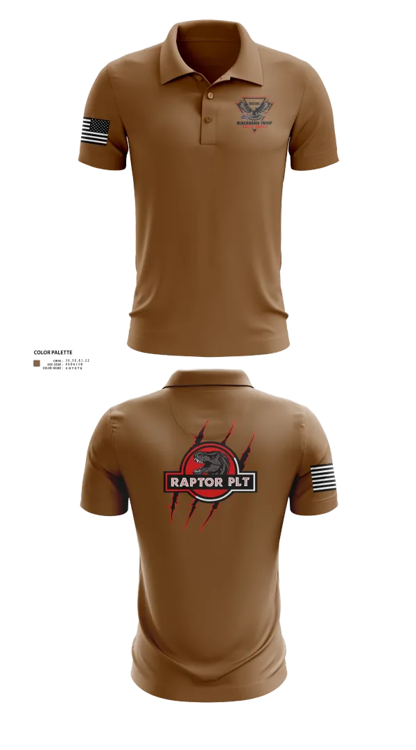 Short Sleeve Performance Polo, Raptor Platoon, 4-9 CAV, , Teamtime, Team time, sublimation, custom sports apparel, team uniforms, spirit wear, spiritwear, sports uniforms, custom shirts, team store, custom team store, fundraiser sports, apparel fundraiser