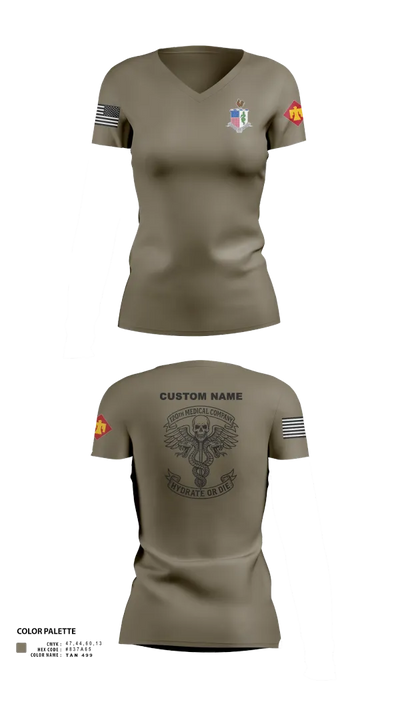 120TH MCAS 53428597 Women's Short Sleeve V-neck Shirt - 121
