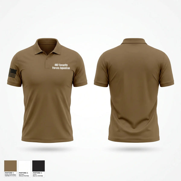 Short Sleeve Performance Polo, 482 Security Forces Squadron, Air Force, Teamtime, Team time, sublimation, custom sports apparel, team uniforms, spirit wear, spiritwear, sports uniforms, custom shirts, team store, custom team store, fundraiser sports, apparel fundraiser