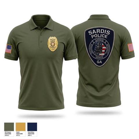 Short Sleeve Performance Polo, Sardis Police Department, Police, Teamtime, Team time, sublimation, custom sports apparel, team uniforms, spirit wear, spiritwear, sports uniforms, custom shirts, team store, custom team store, fundraiser sports, apparel fundraiser