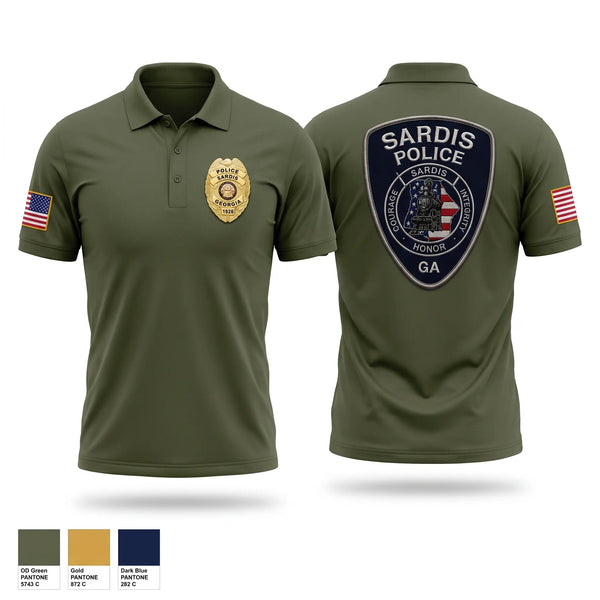 Short Sleeve Performance Polo, Sardis Police Department, Police, Teamtime, Team time, sublimation, custom sports apparel, team uniforms, spirit wear, spiritwear, sports uniforms, custom shirts, team store, custom team store, fundraiser sports, apparel fundraiser