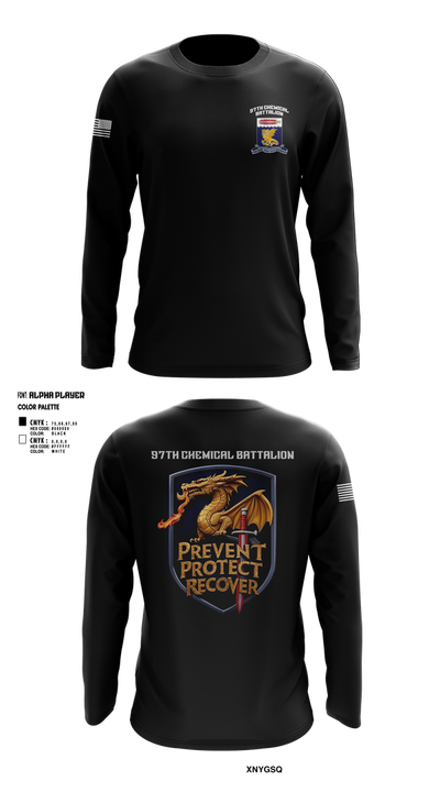 97TH Chemical Battalion 45931248 Long Sleeve Performance Shirt 3