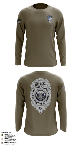 Long Sleeve Performance Shirt, METRO SOUTH PROTECTIVE SERVICE, , Teamtime, Team time, sublimation, custom sports apparel, team uniforms, spirit wear, spiritwear, sports uniforms, custom shirts, team store, custom team store, fundraiser sports, apparel fundraiser