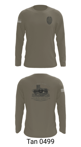 Long Sleeve Performance Shirt, Temple PD UAS, Police, Teamtime, Team time, sublimation, custom sports apparel, team uniforms, spirit wear, spiritwear, sports uniforms, custom shirts, team store, custom team store, fundraiser sports, apparel fundraiser