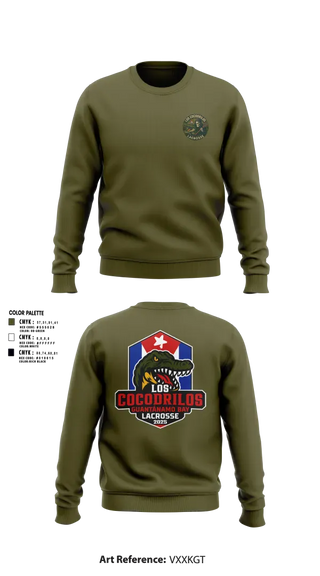 Crew Neck Sweatshirt, Los Cocodrilos, Men's Lacrosse, Teamtime, Team time, sublimation, custom sports apparel, team uniforms, spirit wear, spiritwear, sports uniforms, custom shirts, team store, custom team store, fundraiser sports, apparel fundraiser