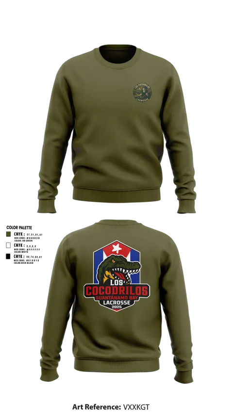 Crew Neck Sweatshirt, Los Cocodrilos, Men's Lacrosse, Teamtime, Team time, sublimation, custom sports apparel, team uniforms, spirit wear, spiritwear, sports uniforms, custom shirts, team store, custom team store, fundraiser sports, apparel fundraiser