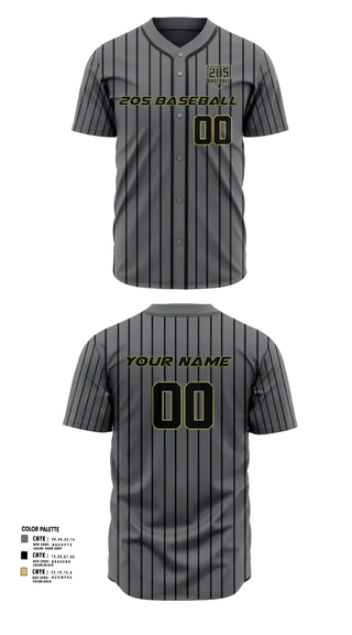 Full Button Baseball Jersey, The 205 Baseball, Baseball, Teamtime, Team time, sublimation, custom sports apparel, team uniforms, spirit wear, spiritwear, sports uniforms, custom shirts, team store, custom team store, fundraiser sports, apparel fundraiser