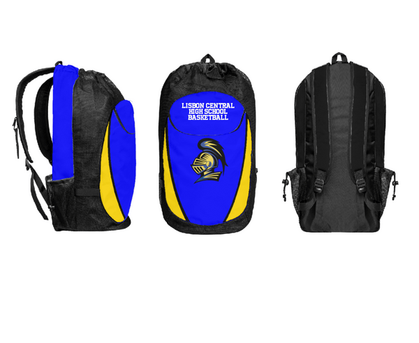 Gear Bag, Lisbon Central High School Basketball, Men's Basketball, Teamtime, Team time, sublimation, custom sports apparel, team uniforms, spirit wear, spiritwear, sports uniforms, custom shirts, team store, custom team store, fundraiser sports, apparel fundraiser
