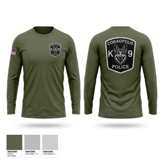 Long Sleeve Performance Shirt, Coraopolis Police K9 Unit, Police, Teamtime, Team time, sublimation, custom sports apparel, team uniforms, spirit wear, spiritwear, sports uniforms, custom shirts, team store, custom team store, fundraiser sports, apparel fundraiser