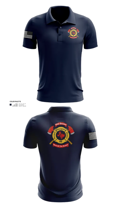 Old Ocean Fire Department 97753494 Short Sleeve Performance Polo - 22