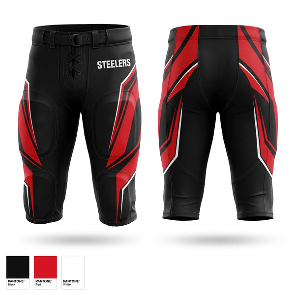 Football Pants, STEELERS, , Teamtime, Team time, sublimation, custom sports apparel, team uniforms, spirit wear, spiritwear, sports uniforms, custom shirts, team store, custom team store, fundraiser sports, apparel fundraiser