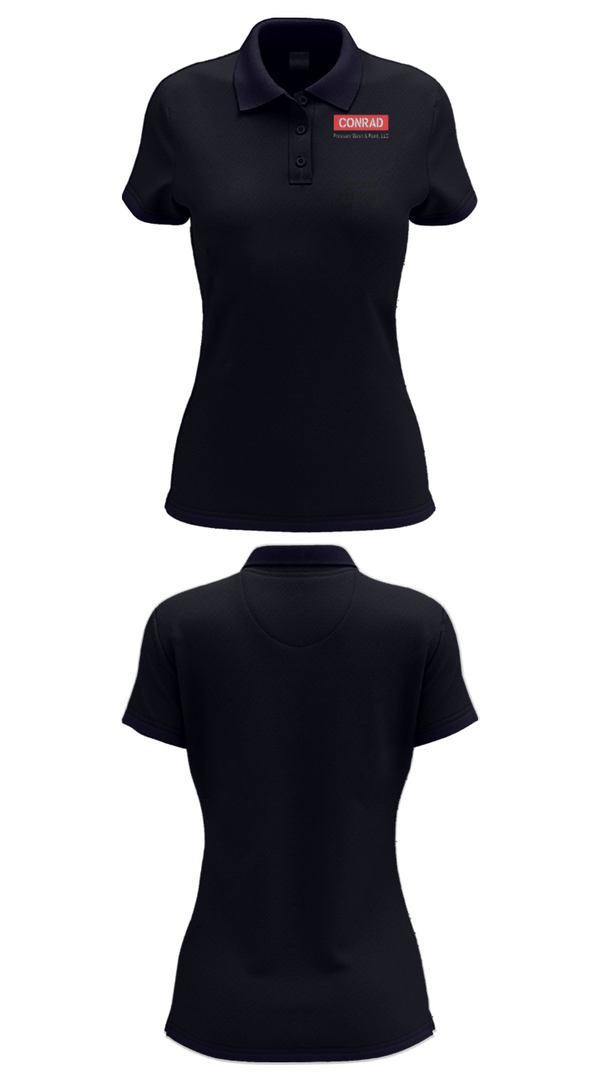 Women's Short Sleeve Performance Polo, Conrad Pressure Wash & Paint, , Teamtime, Team time, sublimation, custom sports apparel, team uniforms, spirit wear, spiritwear, sports uniforms, custom shirts, team store, custom team store, fundraiser sports, apparel fundraiser