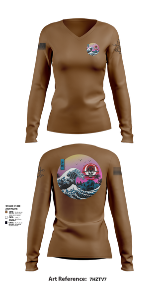 Womens Long Sleeve Vneck Shirt, ODA 1123, , Teamtime, Team time, sublimation, custom sports apparel, team uniforms, spirit wear, spiritwear, sports uniforms, custom shirts, team store, custom team store, fundraiser sports, apparel fundraiser